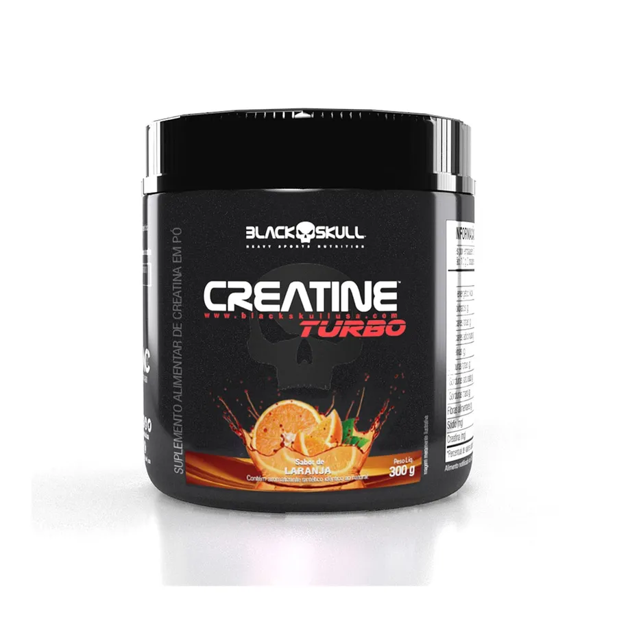 Black Skull Creatine Turbo Monohidratada 300g Sem Sabor — foto 3