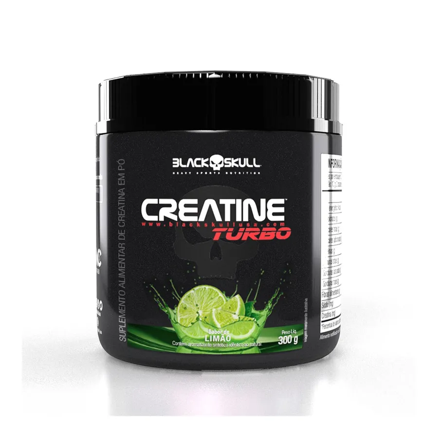 Black Skull Creatine Turbo Monohidratada 300g Sem Sabor — foto 4