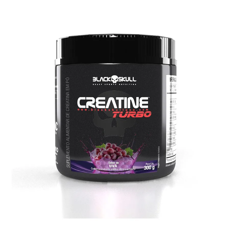 Black Skull Creatine Turbo Monohidratada 300g Sem Sabor — foto 6