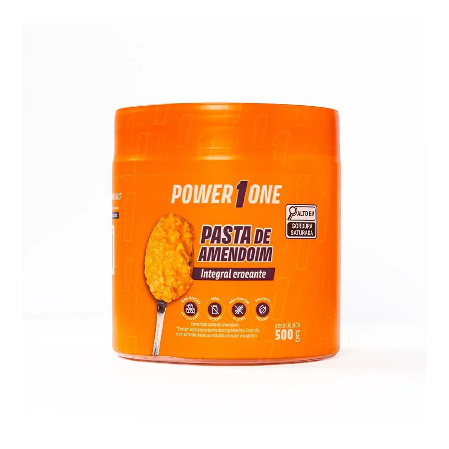 Power One Pasta de Amendoim Integral Crocante 500g