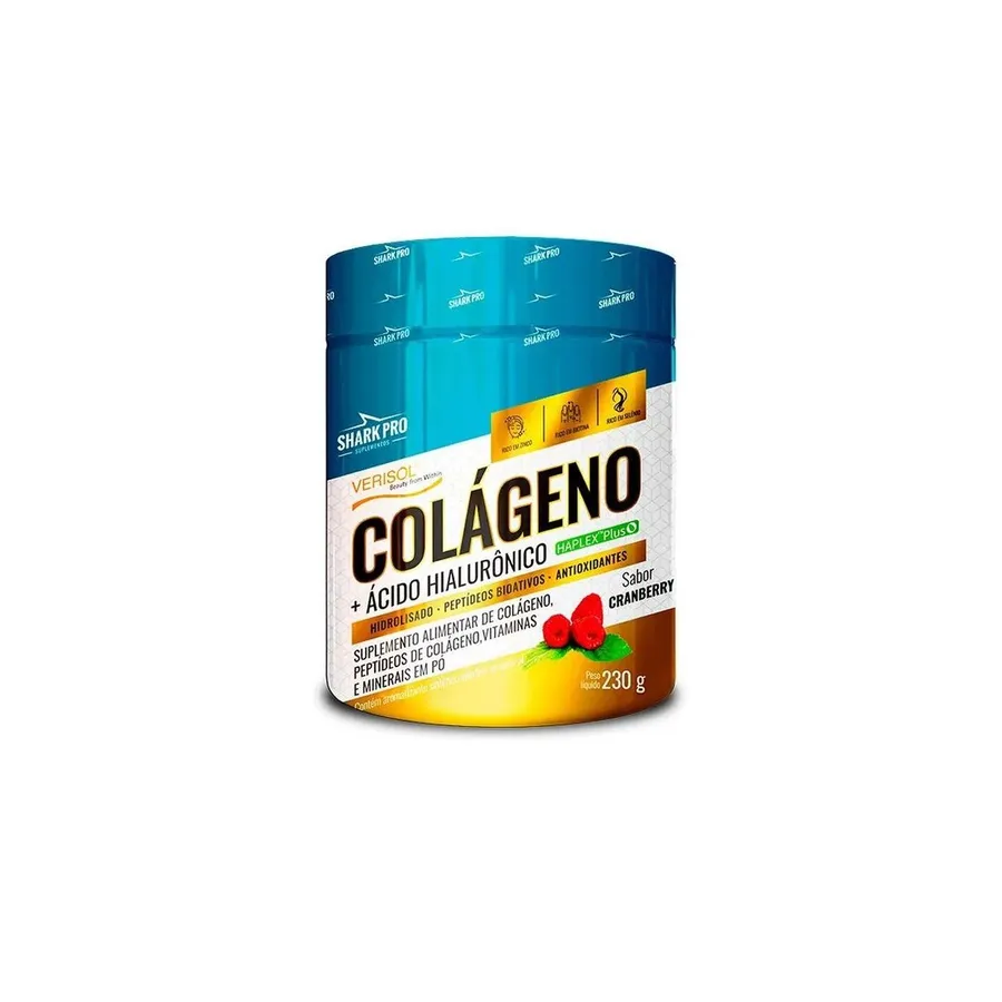 Shark Pro Colágeno + Ácido Hialurônico - Cramberry 230g