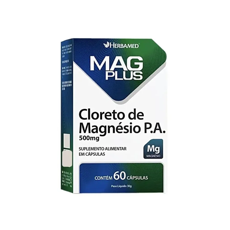 Herbamed MagPlus Cloreto de Magnésio PA - 60 Cápsulas