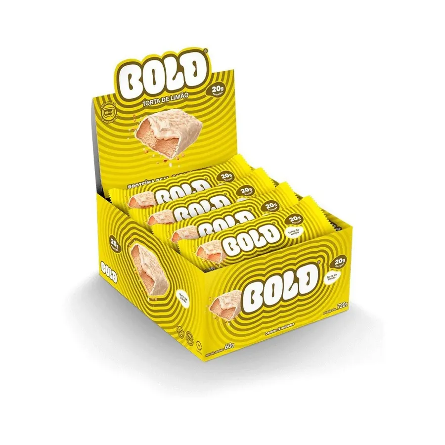 Bold Barra de Proteina - 12 Unidades Torta de Limão 60g