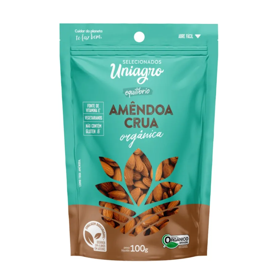Uniagro Amêndoa Crua Orgânica 100g