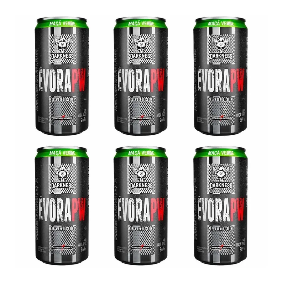 IntegralMédica Évora PW Drink Energético - 6 Unidades Maçã Verde 269ml