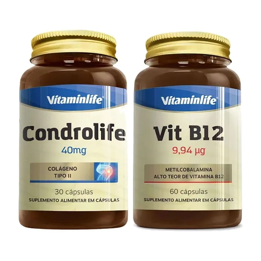 Vitaminlife Kit Condrolife 30 Cápsulas + Vit B12 60 Cápsulas