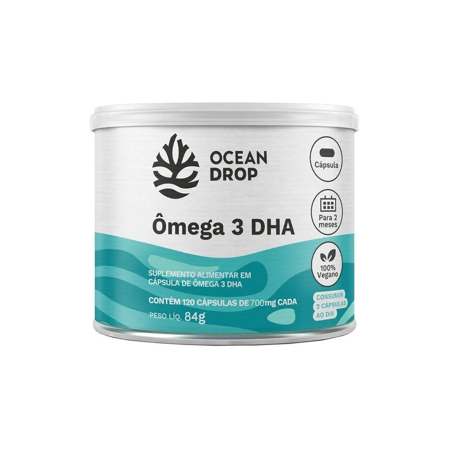 Ocean Drop Ômega 3 DHA Vegano - 120 Cápsulas