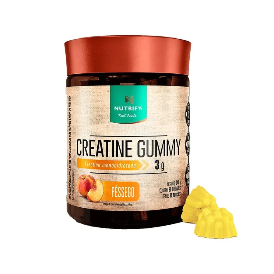 Nutrify Creatine Gummy - Pêssego 60 Gomas