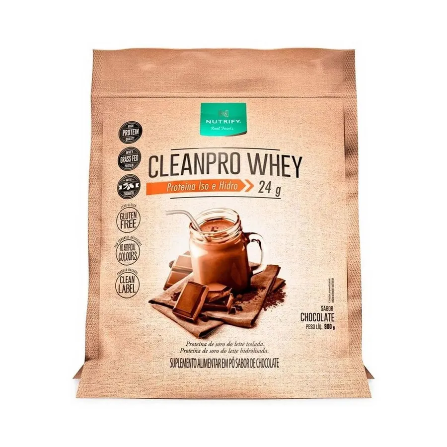 Nutrify Cleanpro Whey Iso e Hidro - Refil Chocolate 900g