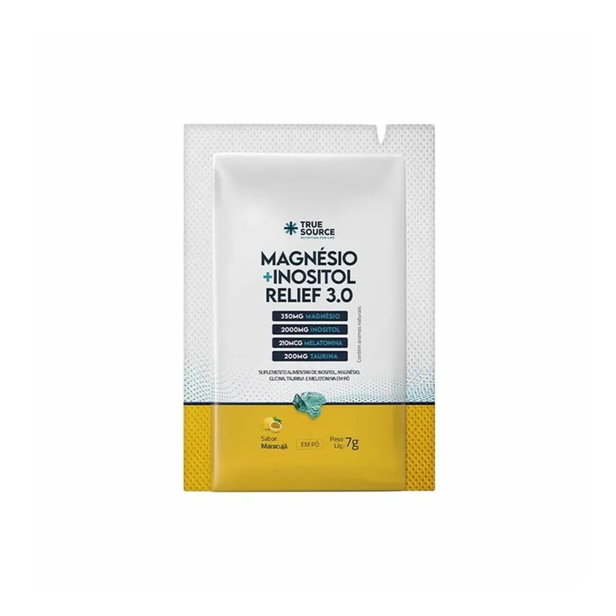 True Source True Magnésio + Inositol Relief 3.0 - 1 Sachê Maracujá 7g