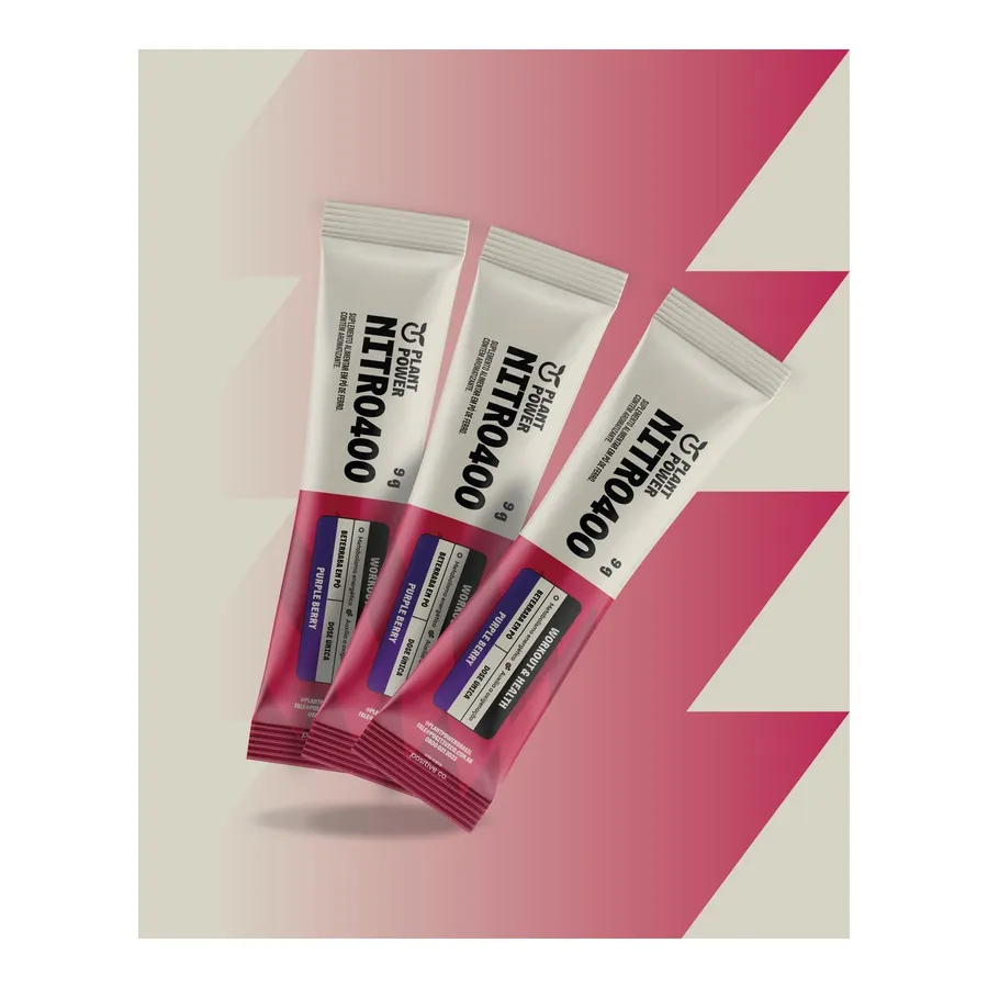 Positive Company Nitro400 Purple Berry Sachê (14 unidades) - Plant Power 9g — foto 3