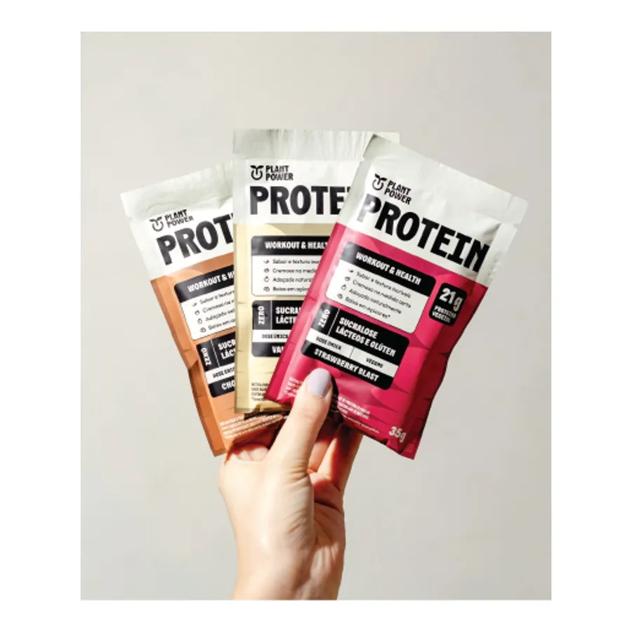 Positive Company Protein Strawberry Blast Sachê (10 unidades) - Plant Power 35g — foto 3