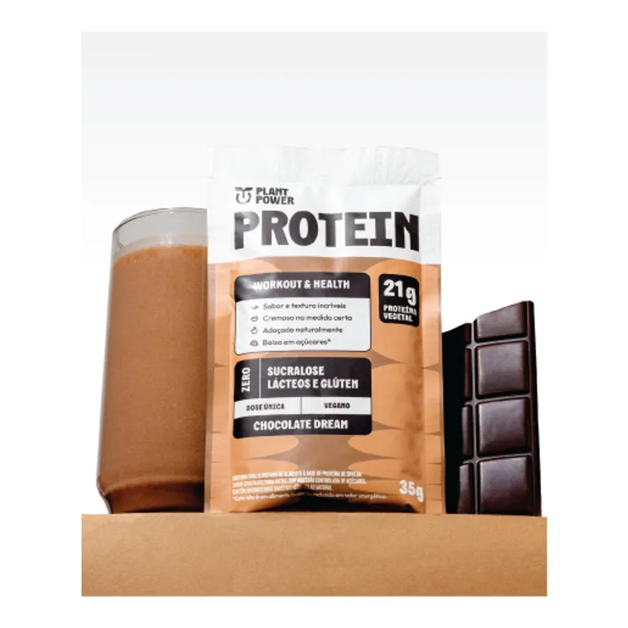 Positive Company Protein Chocolate Dream Sachê (10 unidades) - Plant Power 35g — foto 3