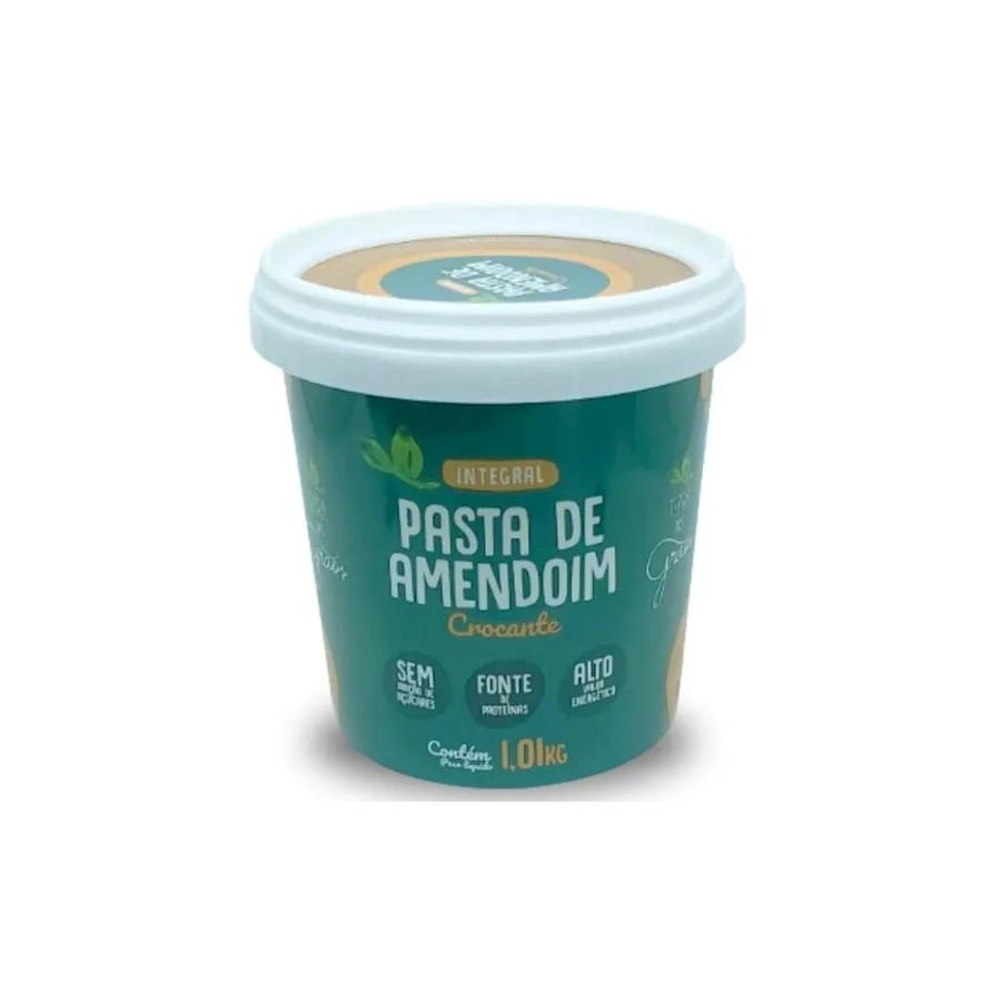 Pasta de Amendoim Crocante Integral Sem Glúten - Terra dos Grãos 1kg