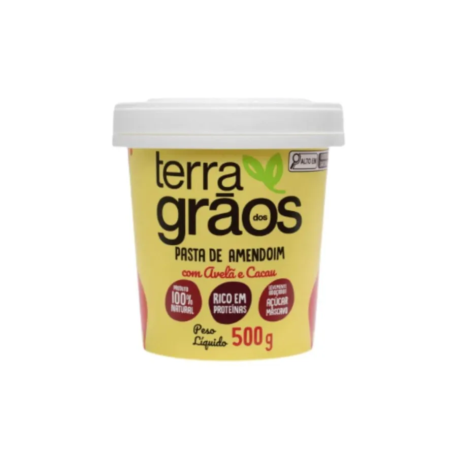 Pasta de Amendoim com Avelã e Cacau - Terra dos Grãos 500gr
