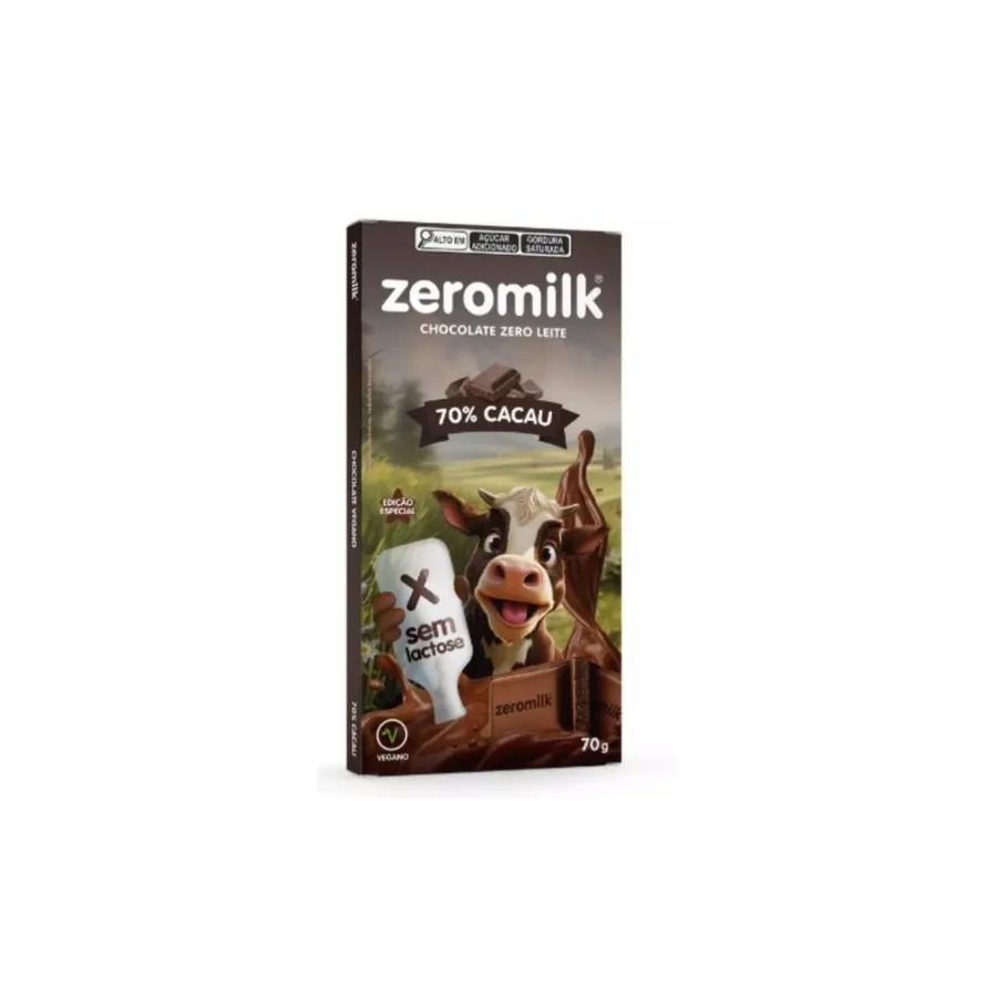 Urbano Barra de Chocolate 70% Zeromilk 1un 70g