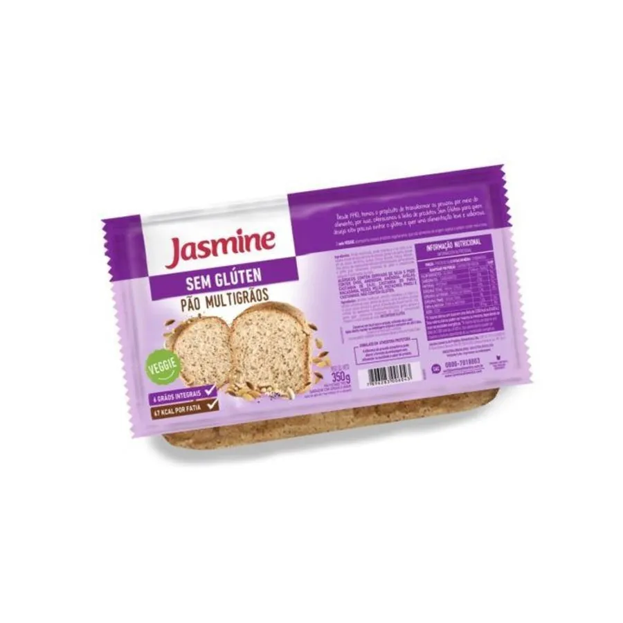 Jasmine Pão Sem Glúten Multigrãos 350gr