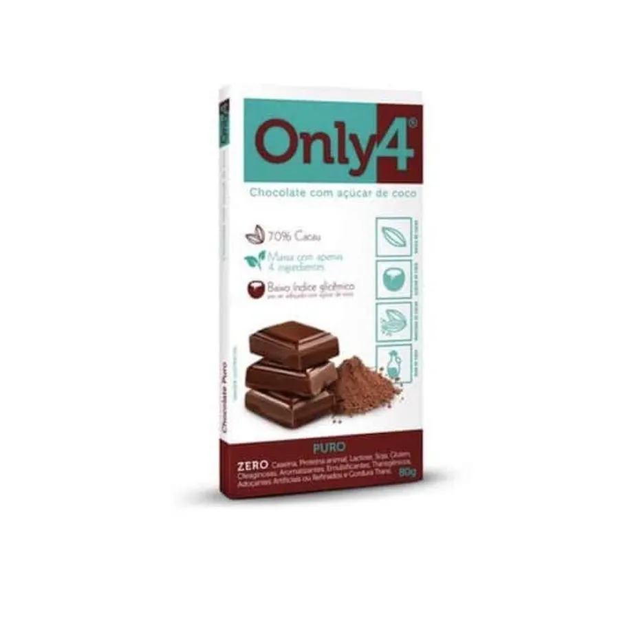 Genevy Chocolate 70% Cacau Puro - Only4 80g