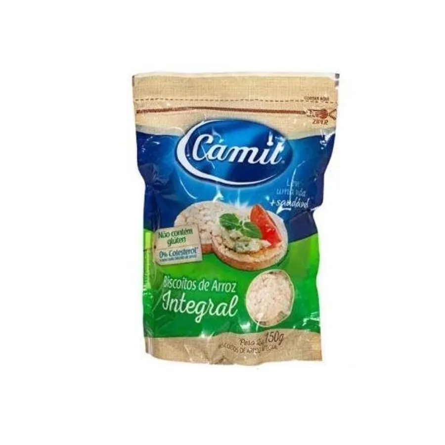 Camil Biscoito de Arroz Integral 150g