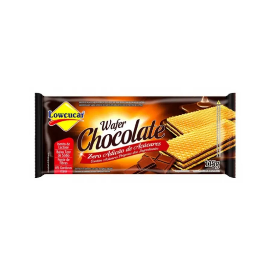 Lowçucar Wafer Zero Açúcar 115g — foto 3