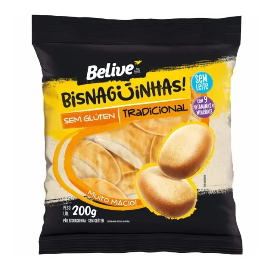 Belive Bisnaguinha Tradicional Sem Glúten 200g