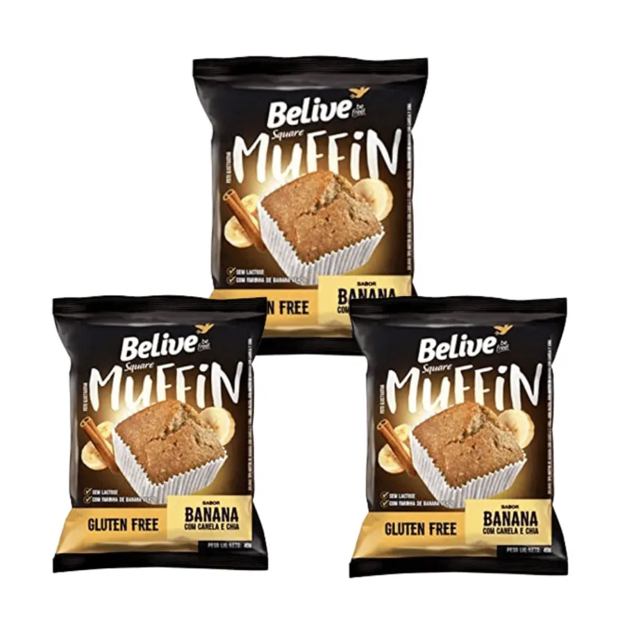 Muffin Banana C/ Canela Belive 3un 40g