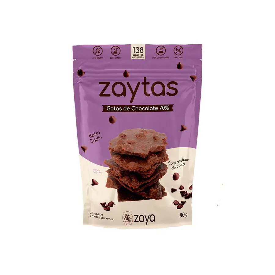 Zaytas Lascas Gotas de Chocolate Zaya 80g