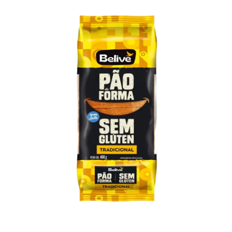 Pão de Forma Tradicional Belive sem glúten