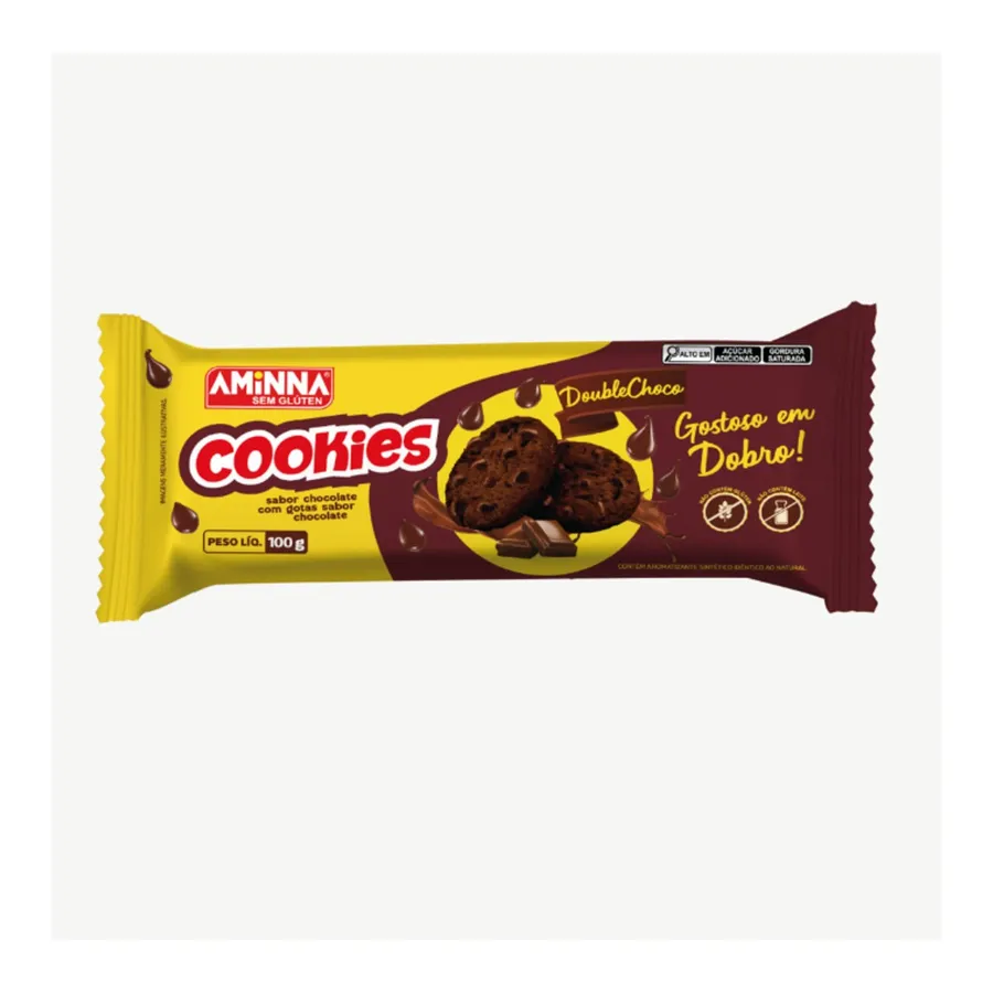 Cookies Chocolate sem Glúten Aminna 100g