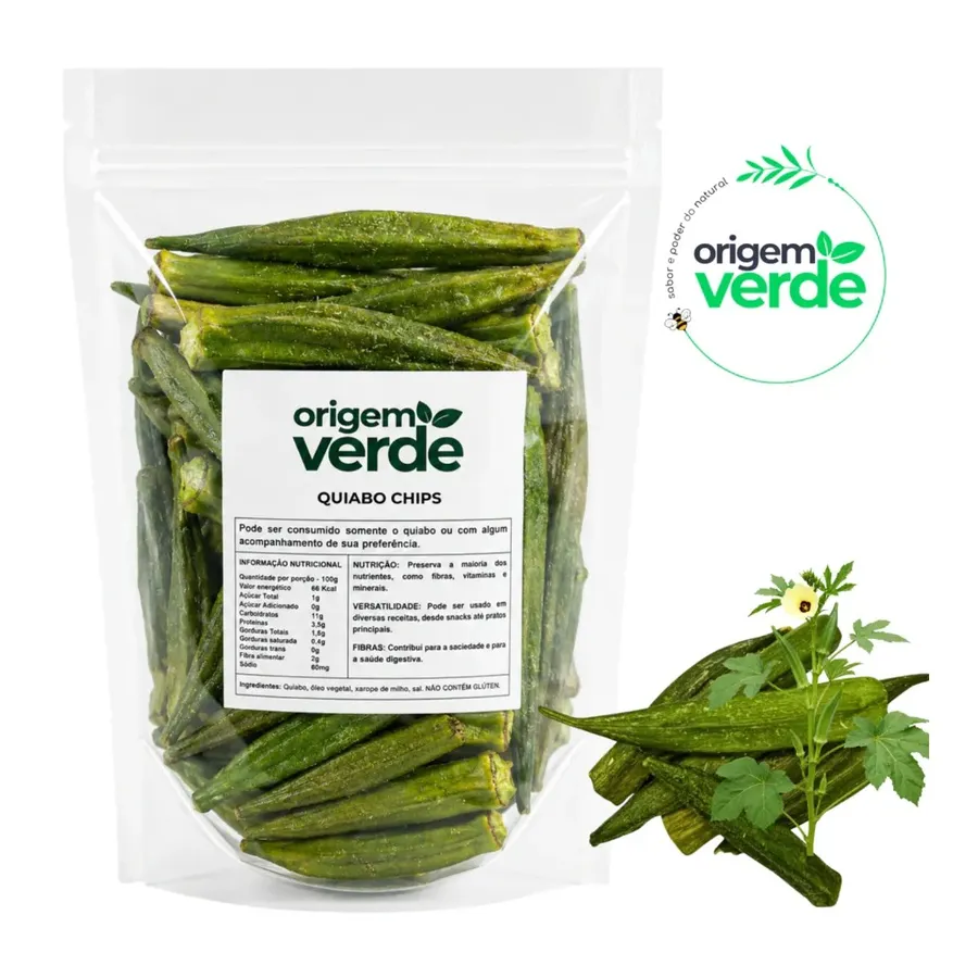 Origem Verde Chips de Quiabo Crocante