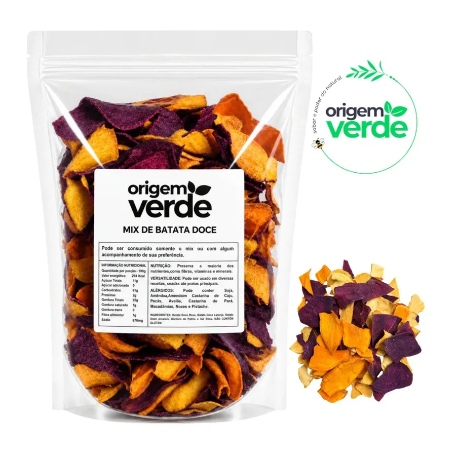 Origem Verde Chips de Batata-Doce Crocante