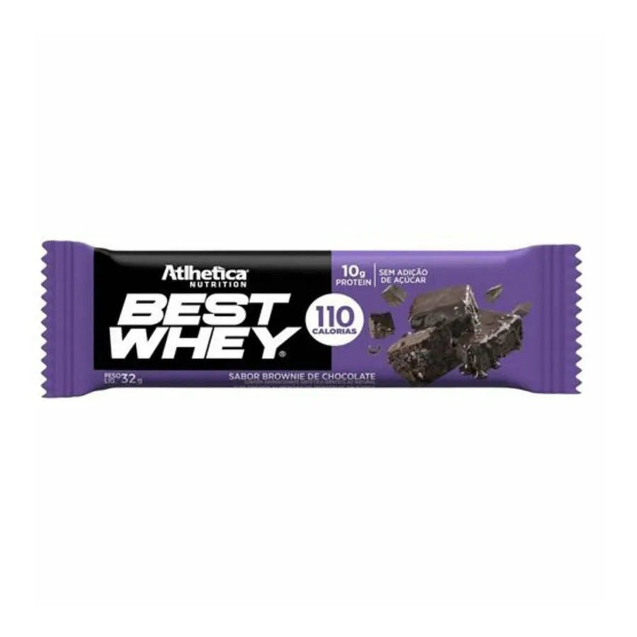 Atlhetica Nutrition Barra Proteica Best Whey - 1 Barra Brownie de Chocolate 32g