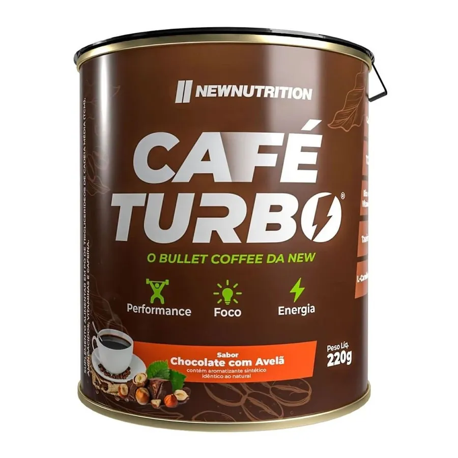 NewNutrition Café Turbo - Chocolate Com Avelã 220g