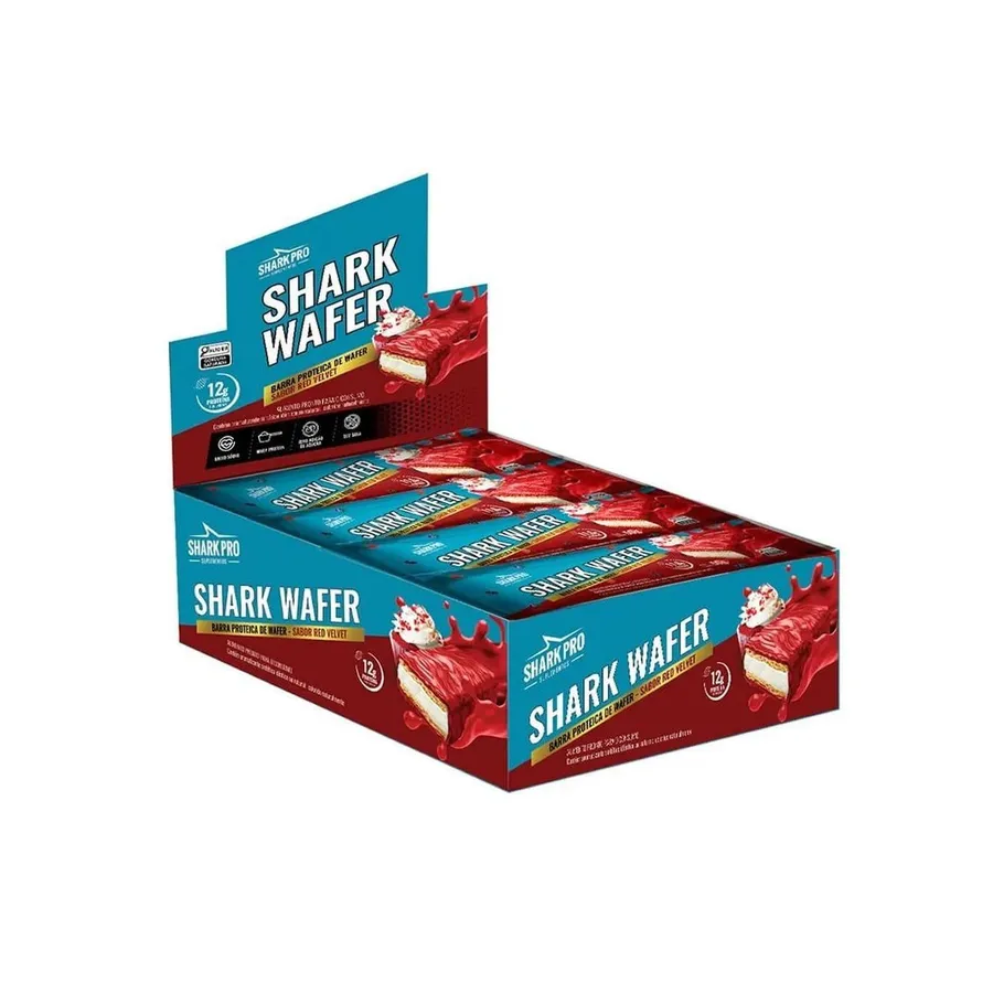 Shark Pro Shark Wafer - 12 Barras Red Velvet 50g