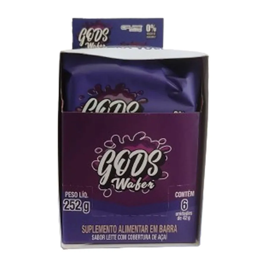 Canibal Gods Wafer - 6 Unidades de Açaí com Leite 42g