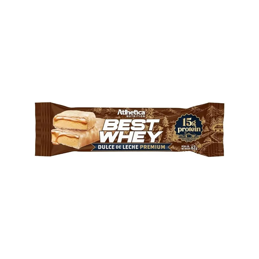 Atlhetica Nutrition Barra Proteica Best Whey - 1 Unidade Dulce de Leche Premium 62g