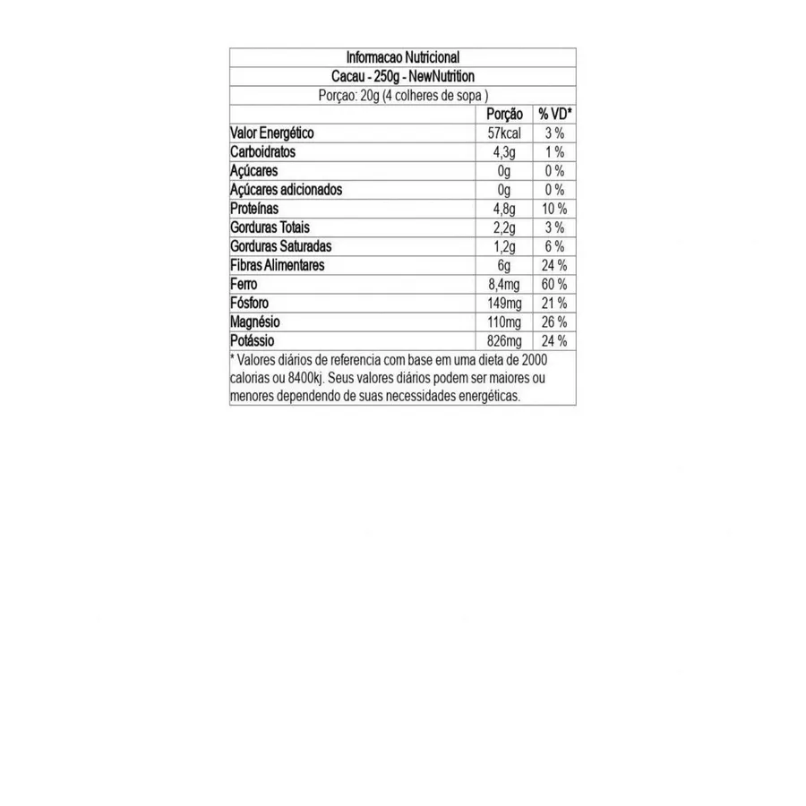 NewNutrition Cacau Natural 250g — foto 2