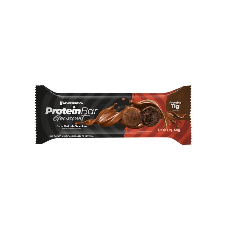 NewNutrition Barra Proteica Gourmet - 1 Unidade de Trufa de Chocolate 40g