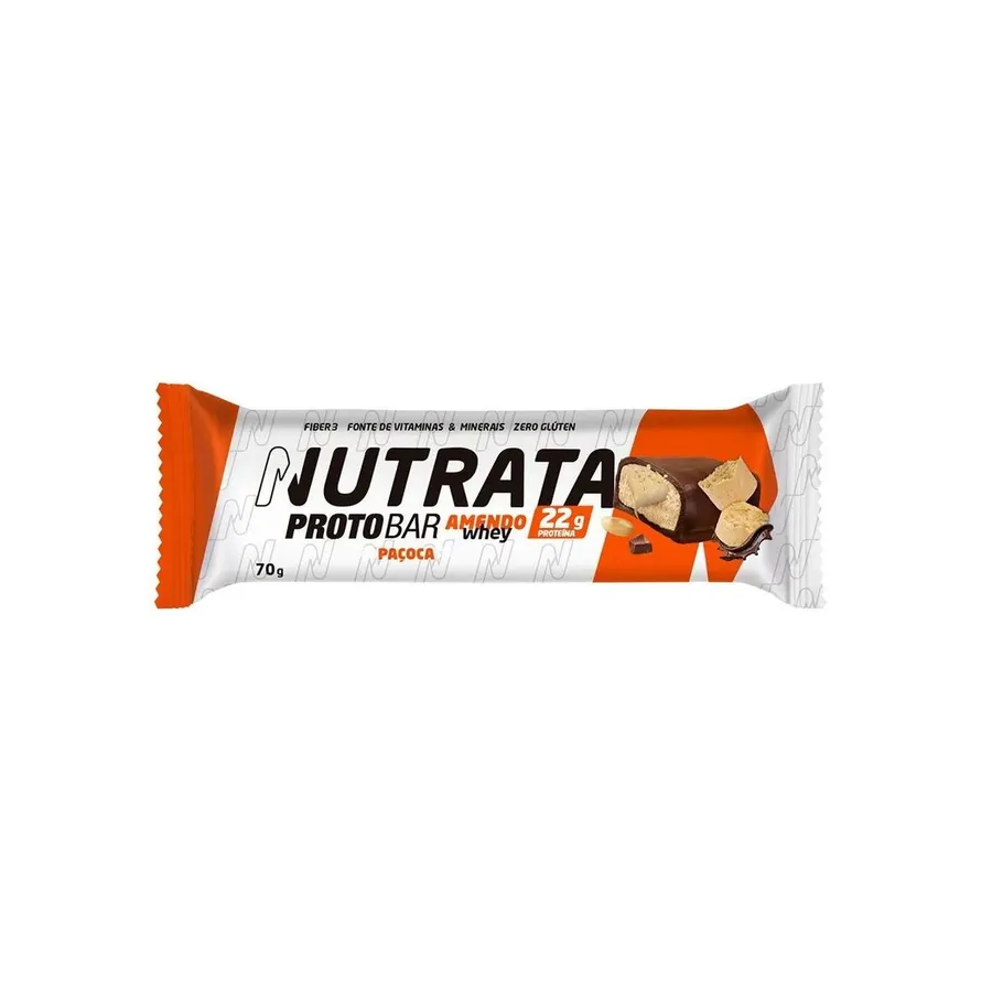 Nutrata Barra Protobar Amendo Whey - 9 Unidades de Paçoca 70g — foto 2