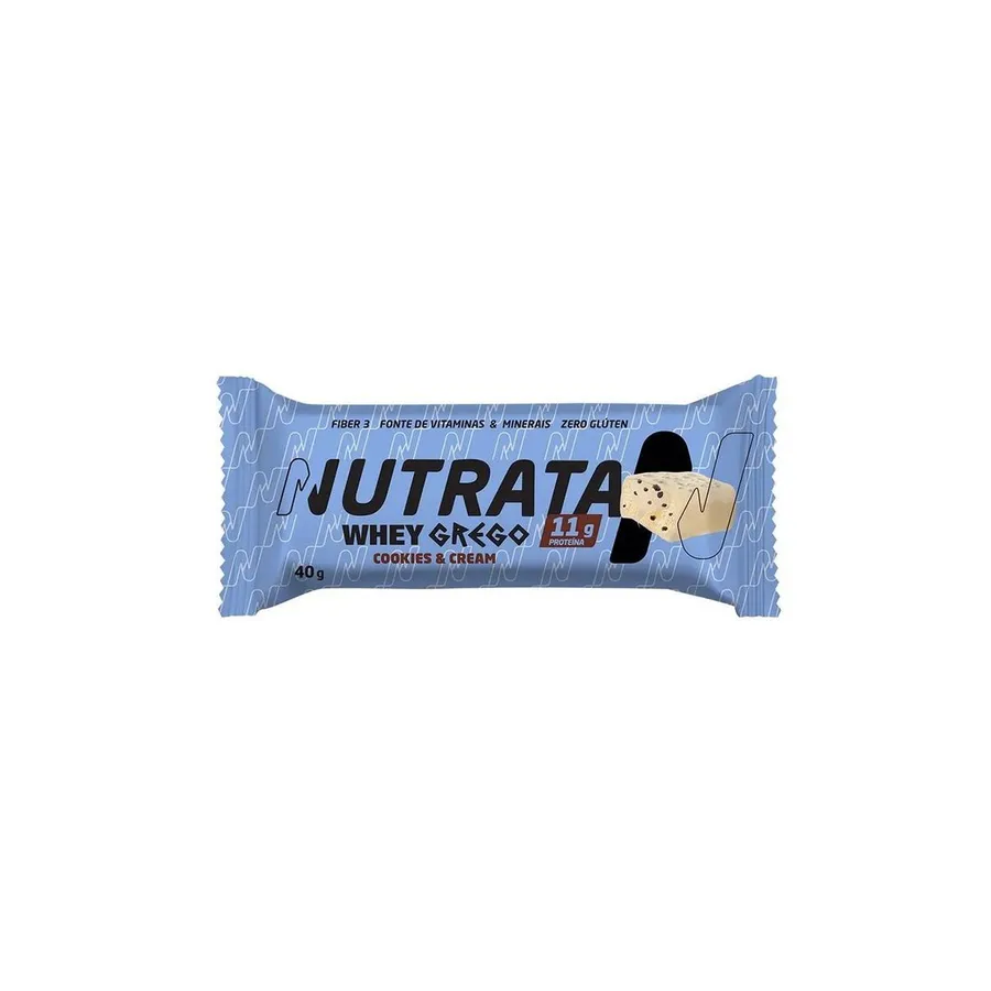 Nutrata Barra Whey Grego Bar - 1 Unidade Cookies and Cream 40g