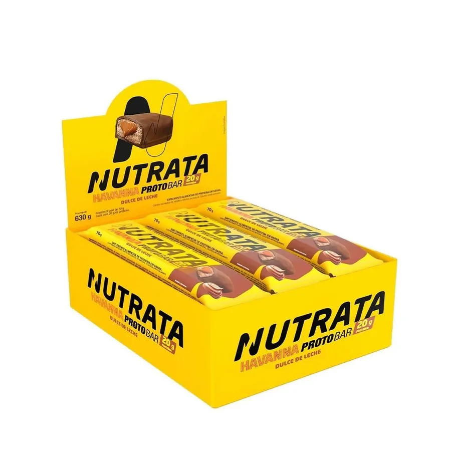 Nutrata Barra Protobar Whey - 9 Unidades Dulce de Leche Havana 70g