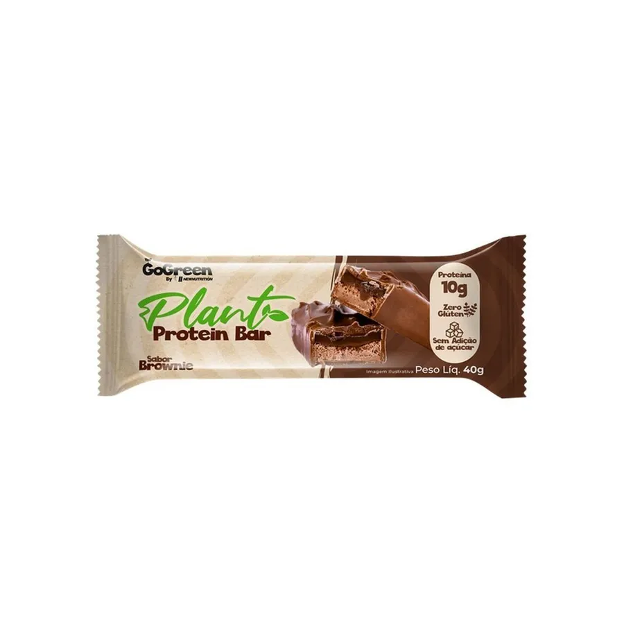 NewNutrition Barra Proteica Plant - 12 Unidades de Brownie 40g — foto 2