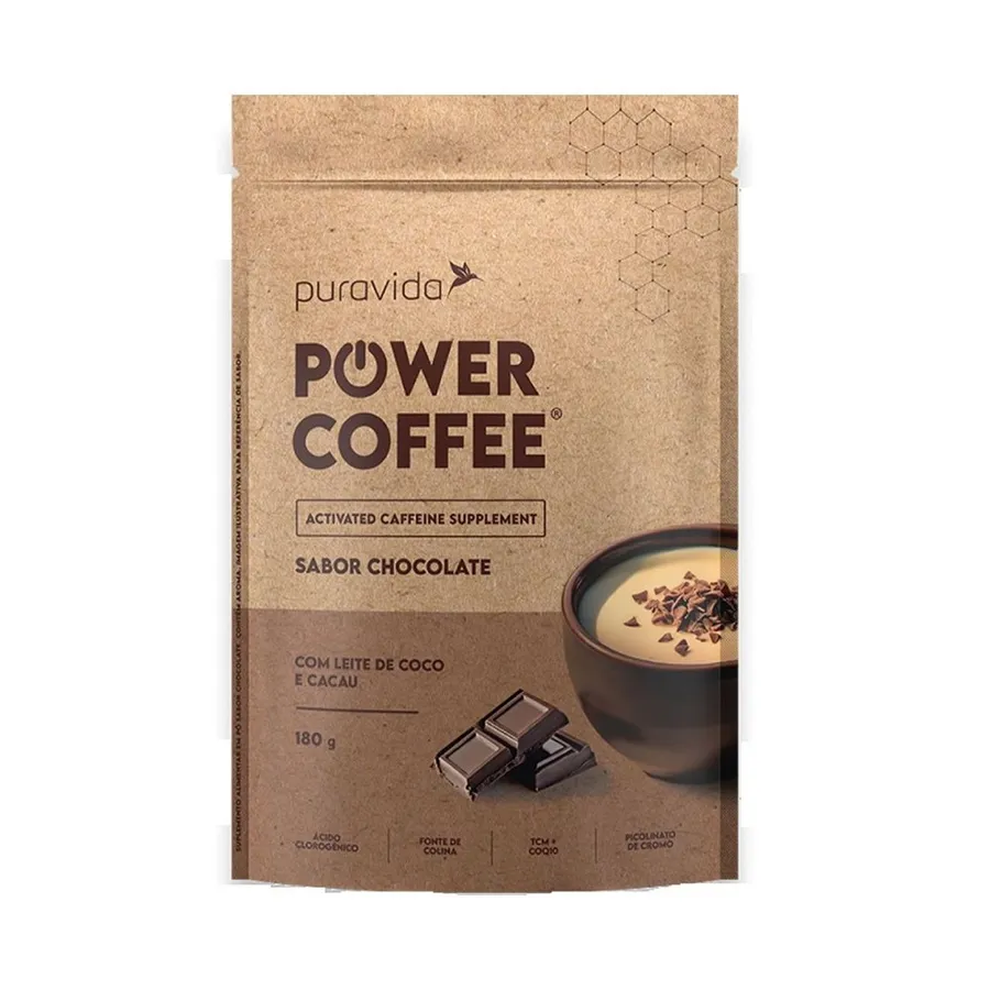 PuraVida Power Coffee - Refil Chocolate 180g