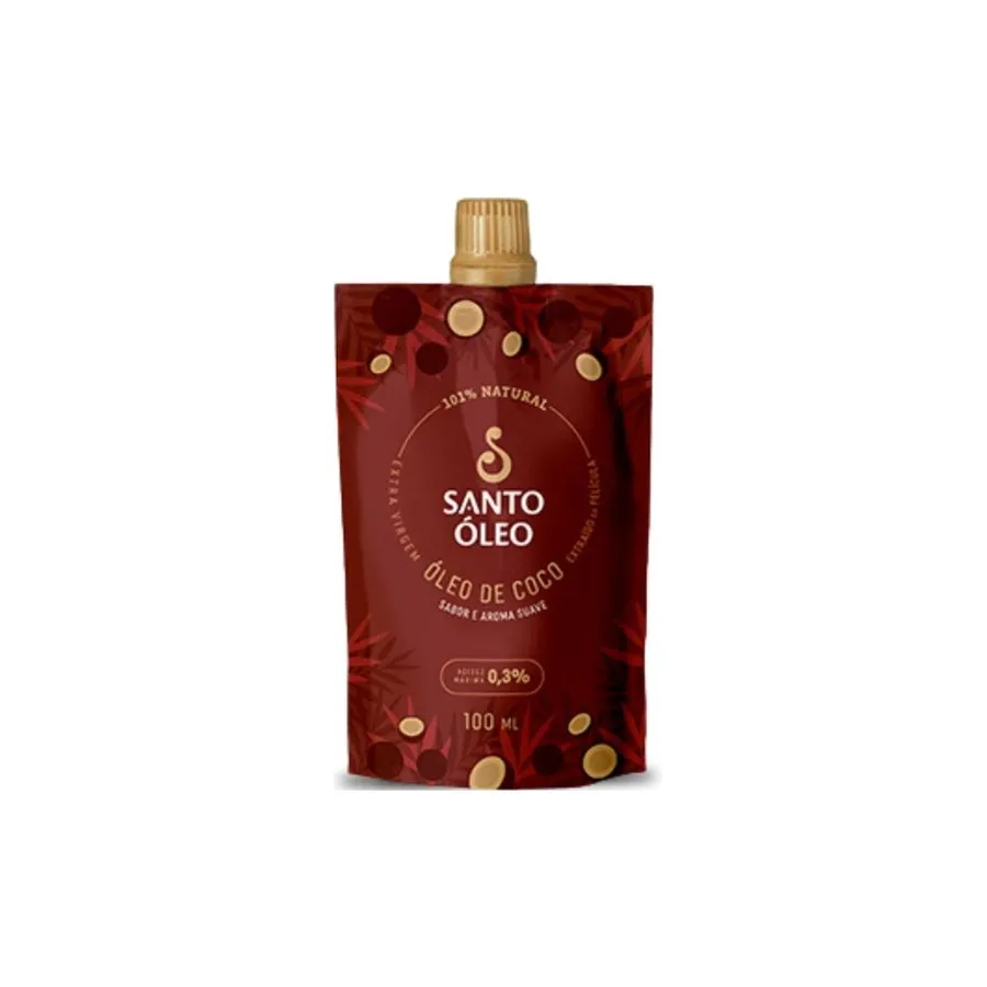 Santo óleo Óleo de Coco Extravirgem da Película Pouch (Acidez máx. 0,3%) 100ml
