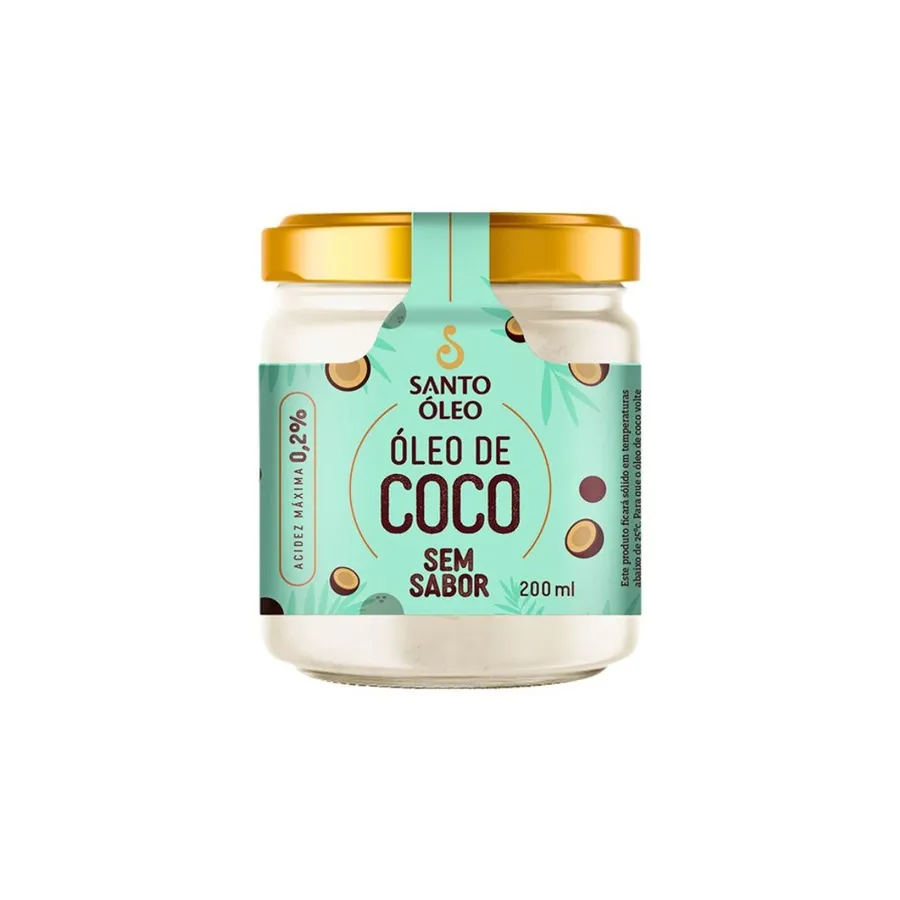 Santo óleo Óleo de Coco Sem Sabor 200ml