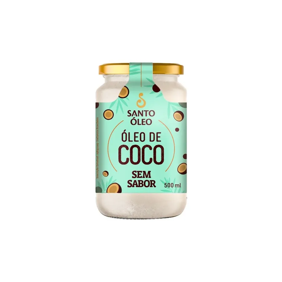 Santo óleo Óleo de Coco Sem Sabor 500ml