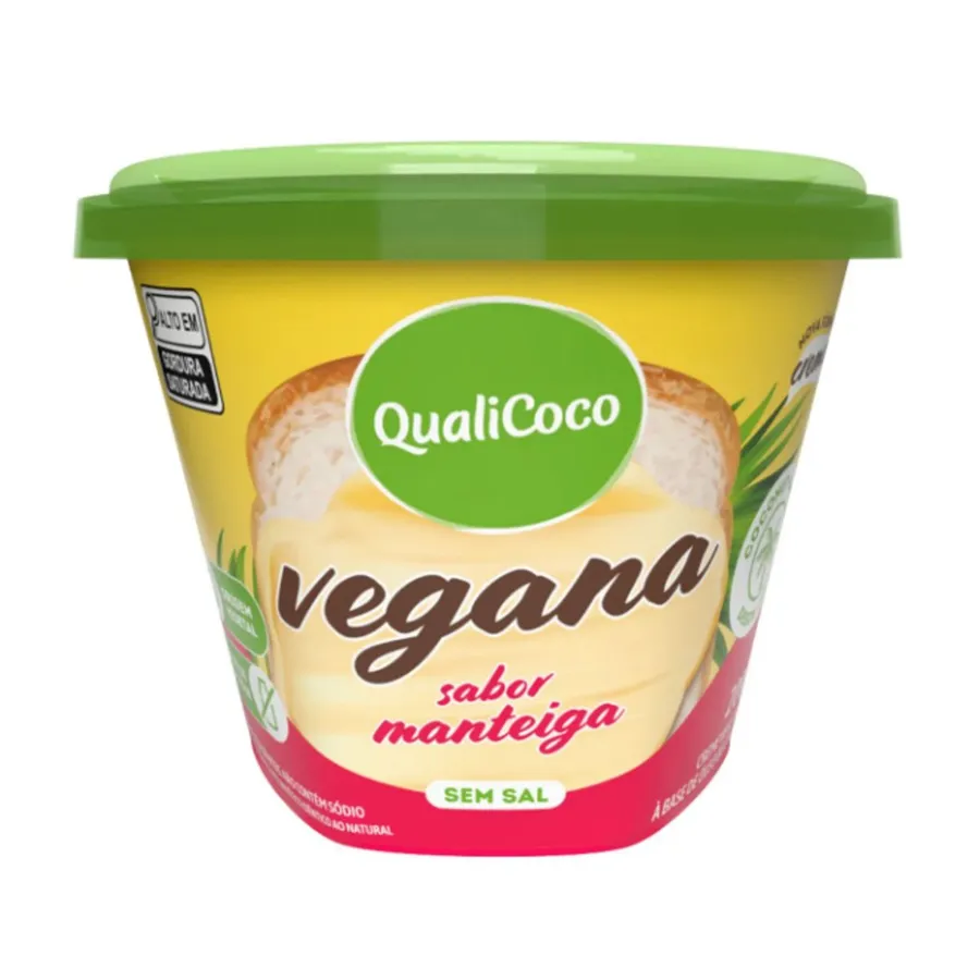 Qualicoco Manteiga de Coco sem Sal Sabor Manteiga 200g