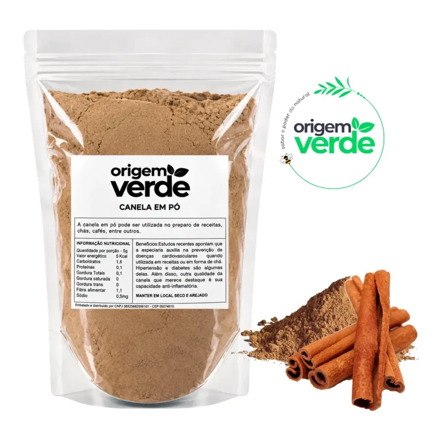 Origem Verde Canela Em Pó Pura - Sem Mistura - Produto Original
