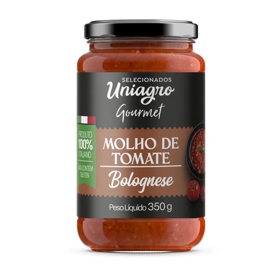 Uniagro Molho de Tomate Bolognese Vd 12 x 350g