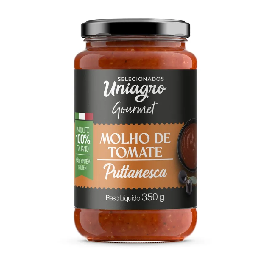 Uniagro Molho de Tomate Puttanesca Vd 12 x 350g